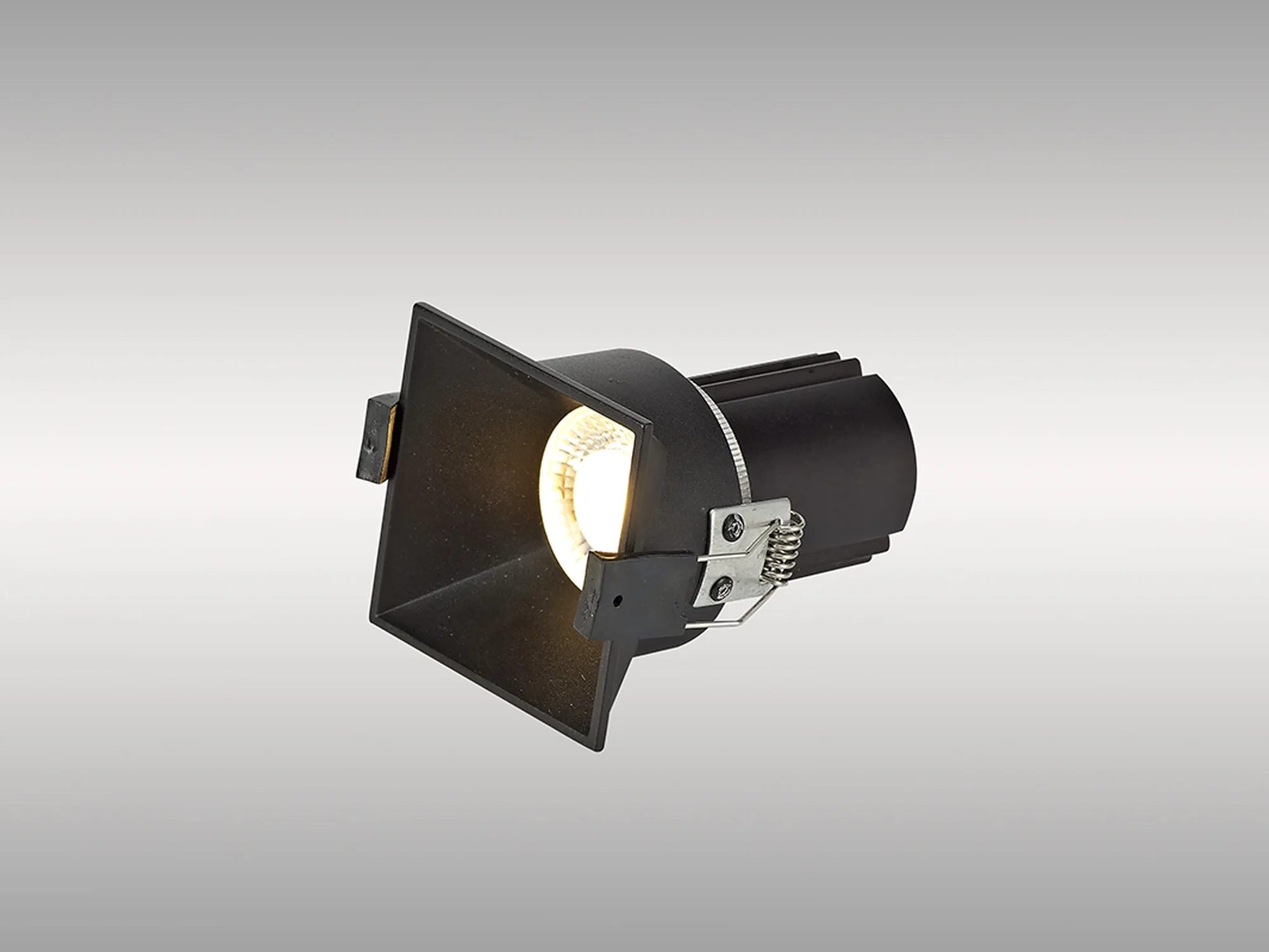 Biox 12 Tridonic Powered 12W 3000K 1200lm 36° CRI>90 LED Engine  Black Square Fixed Recessed Spotlight; IP20 DM201951  Dlux Biox 12